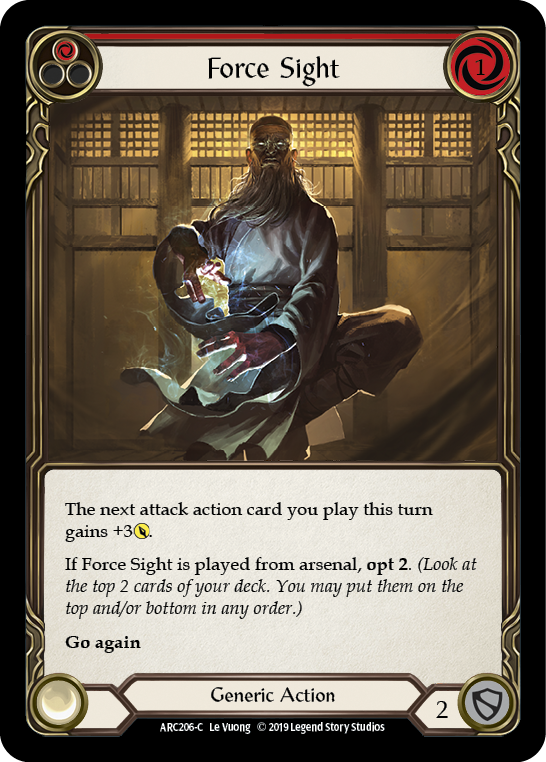Force Sight (Red) [ARC206-C] (Arcane Rising)  1st Edition Normal | I Want That Stuff Brandon