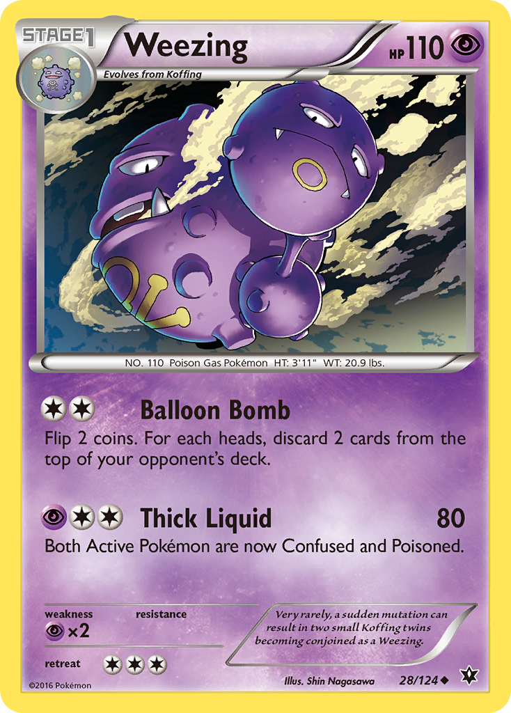 Weezing (28/124) [XY: Fates Collide] | I Want That Stuff Brandon