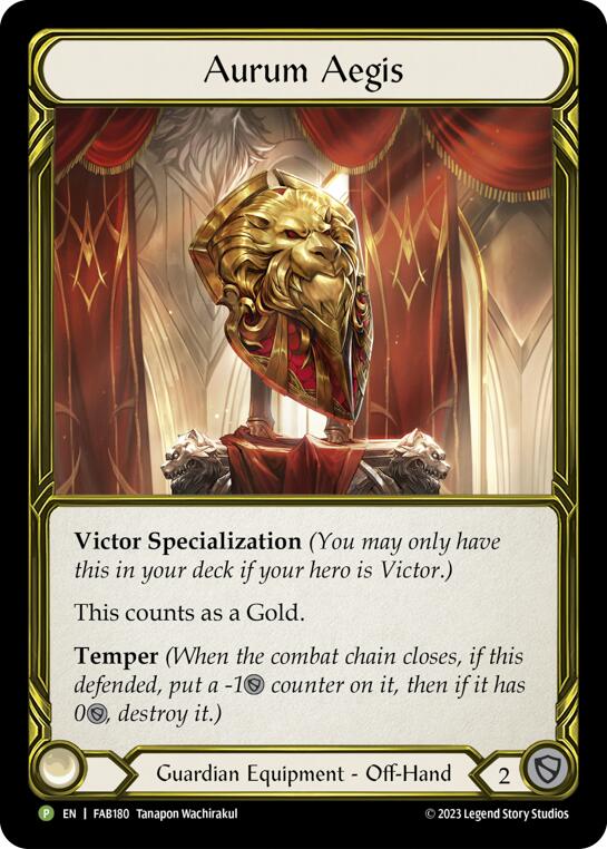 Aurum Aegis [FAB180] (Promo)  Cold Foil | I Want That Stuff Brandon