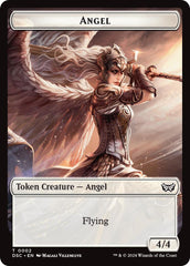 Angel // Glimmer Double-Sided Token [Duskmourn: House of Horror Commander Tokens] | I Want That Stuff Brandon