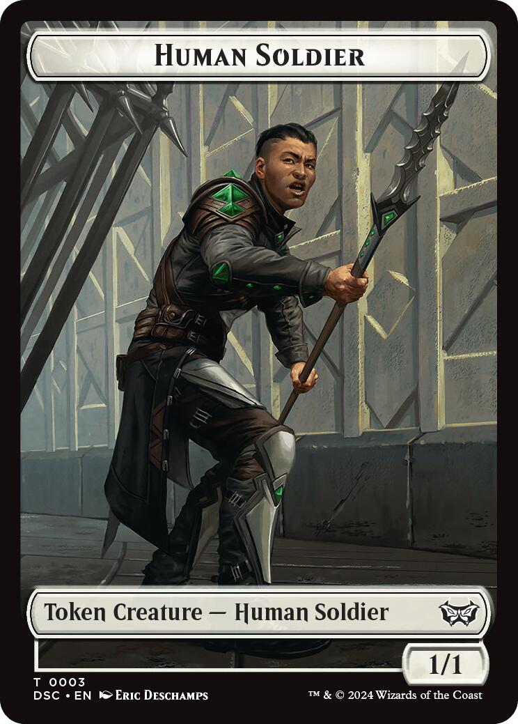 Human Soldier // Scarecrow Double-Sided Token [Duskmourn: House of Horror Commander Tokens] | I Want That Stuff Brandon