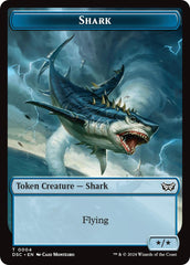 Shark // Copy Double-Sided Token [Duskmourn: House of Horror Commander Tokens] | I Want That Stuff Brandon