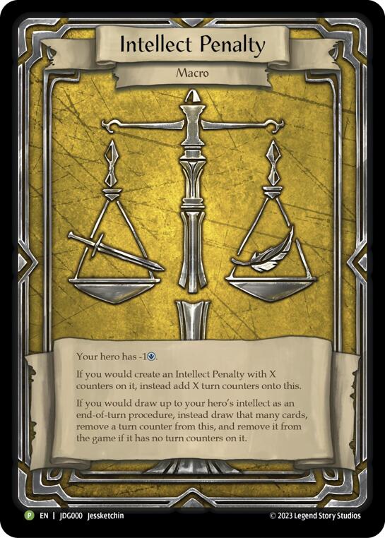 Intellect Penalty (Cold Foil) [JDG000] (Promo)  Rainbow Foil | I Want That Stuff Brandon