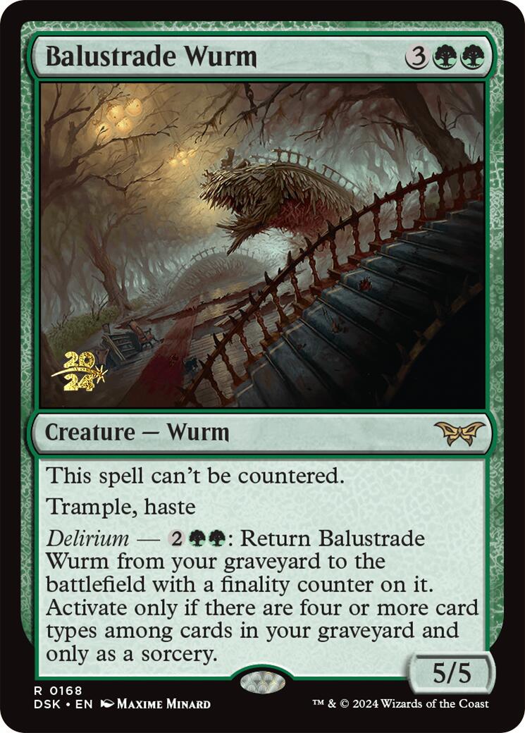 Balustrade Wurm [Duskmourn: House of Horror Prerelease Promos] | I Want That Stuff Brandon