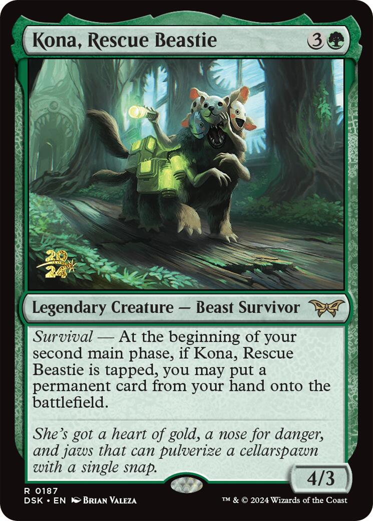 Kona, Rescue Beastie (0187) [Duskmourn: House of Horror Prerelease Promos] | I Want That Stuff Brandon