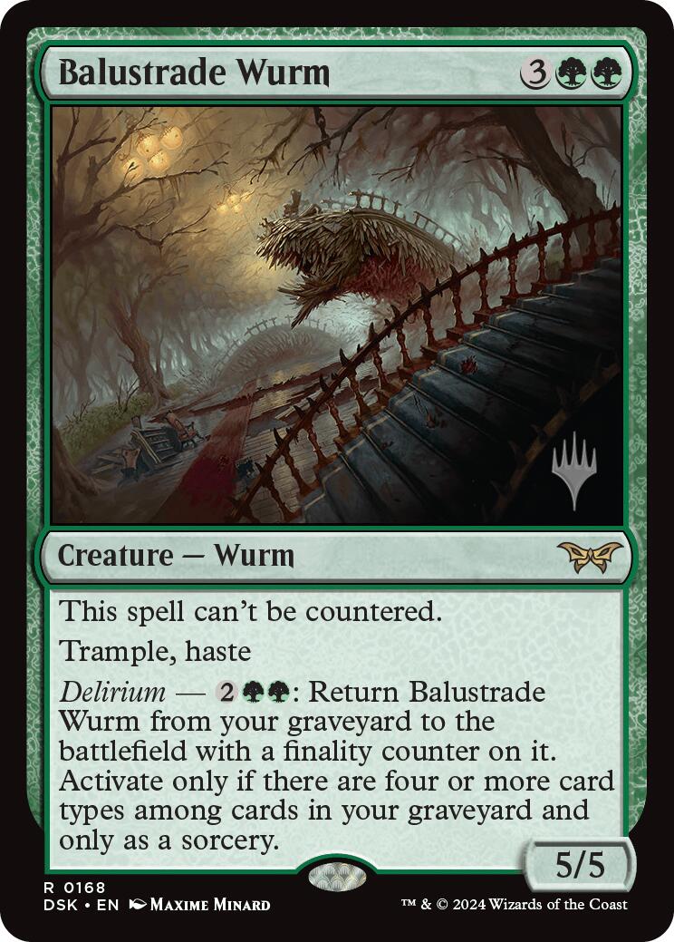 Balustrade Wurm [Duskmourn: House of Horror Promos] | I Want That Stuff Brandon