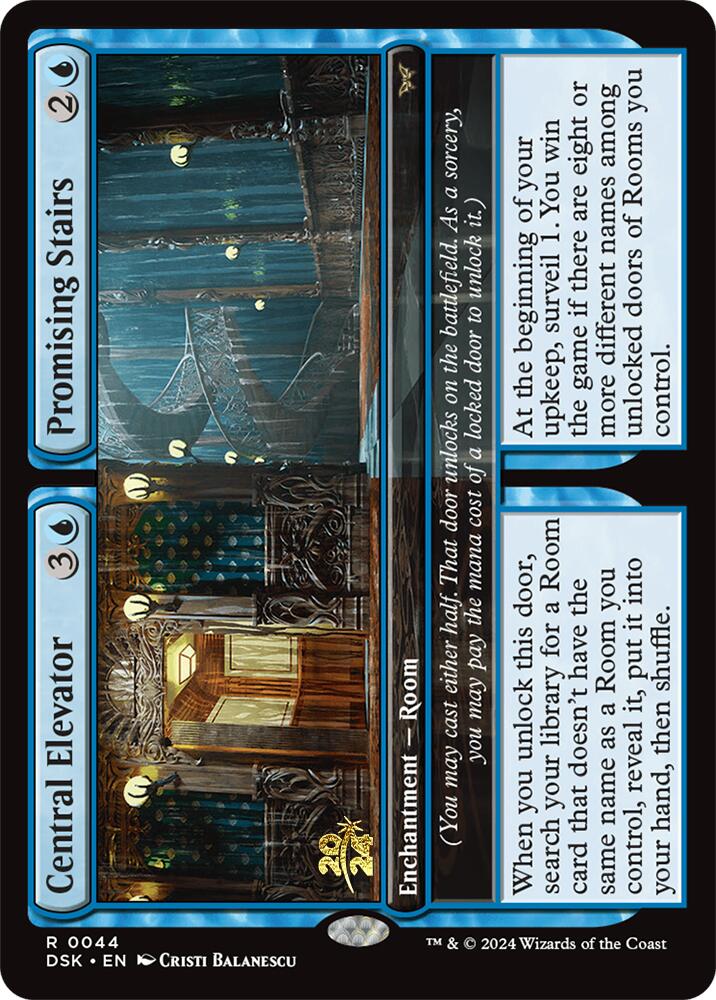 Central Elevator // Promising Stairs [Duskmourn: House of Horror Prerelease Promos] | I Want That Stuff Brandon