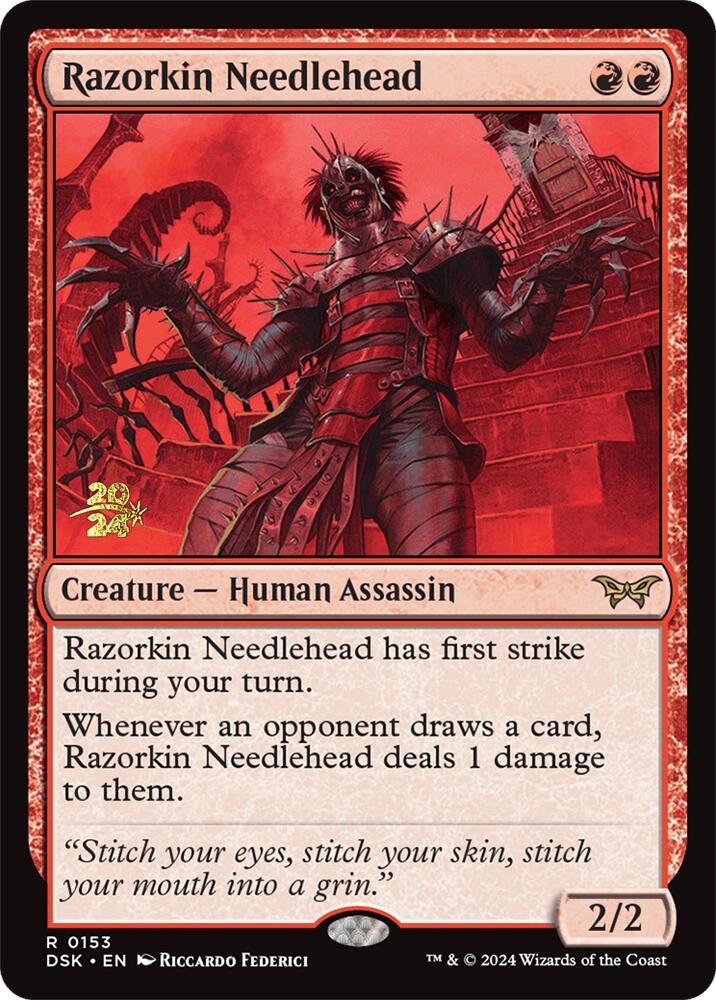 Razorkin Needlehead [Duskmourn: House of Horror Prerelease Promos] | I Want That Stuff Brandon