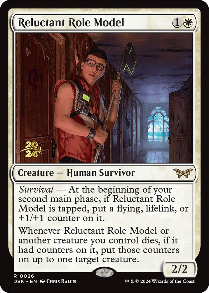 Reluctant Role Model (0026) [Duskmourn: House of Horror Prerelease Promos] | I Want That Stuff Brandon