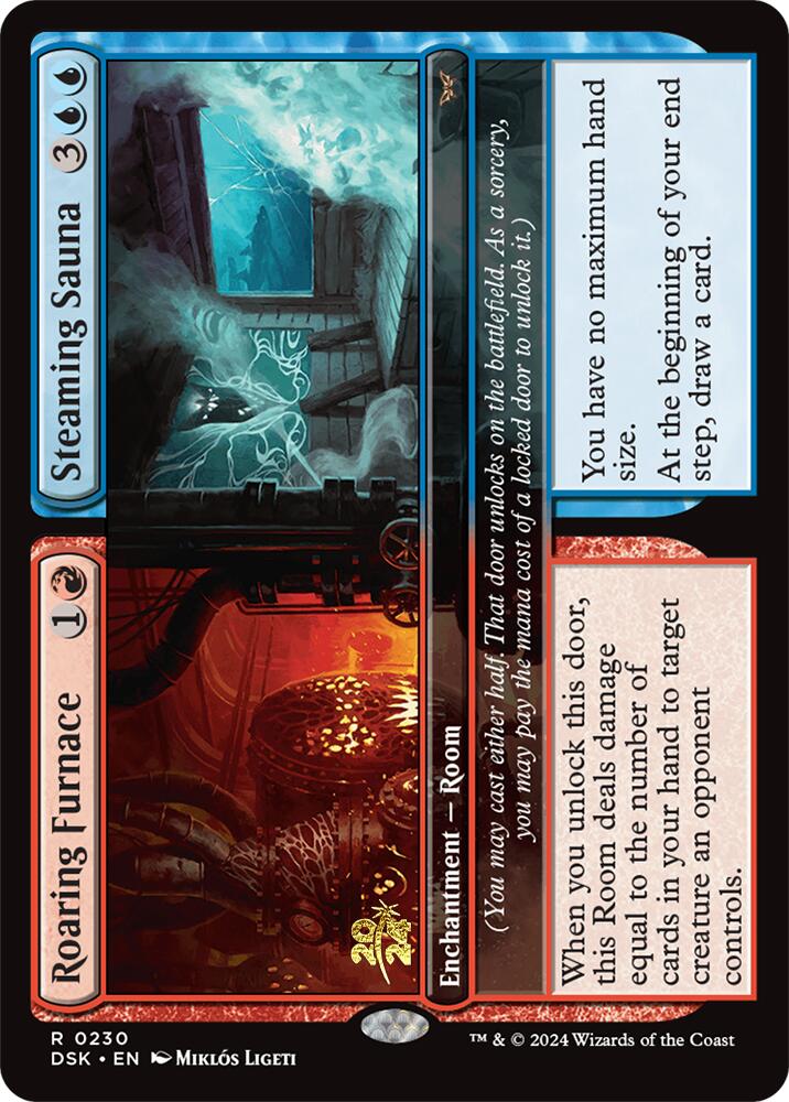 Roaring Furnace // Steaming Sauna [Duskmourn: House of Horror Prerelease Promos] | I Want That Stuff Brandon