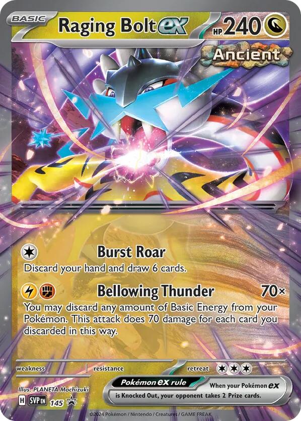 Raging Bolt ex (145) [Scarlet & Violet: Black Star Promos] | I Want That Stuff Brandon