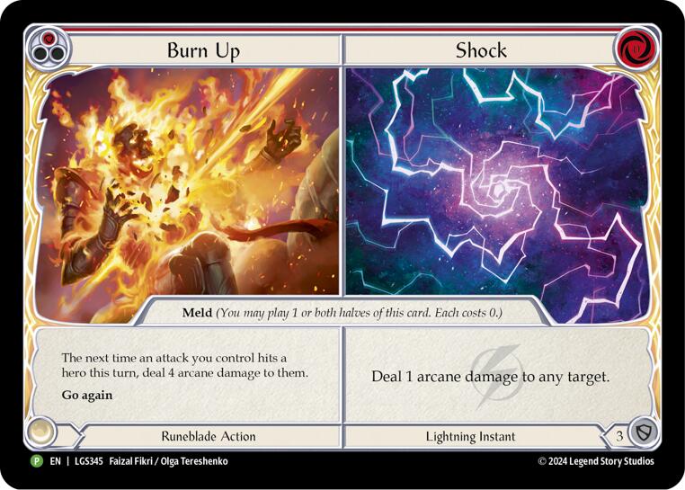 Burn Up // Shock [LGS345] (Promo)  Cold Foil | I Want That Stuff Brandon