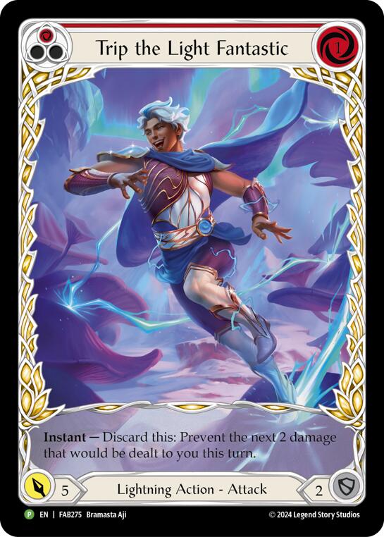 Trip the Light Fantastic (Red) (Extended Art) [FAB275] (Promo)  Rainbow Foil | I Want That Stuff Brandon