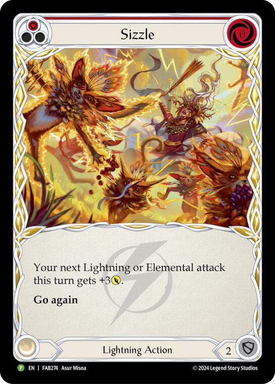 Sizzle (Red) [FAB274] (Promo)  Rainbow Foil | I Want That Stuff Brandon