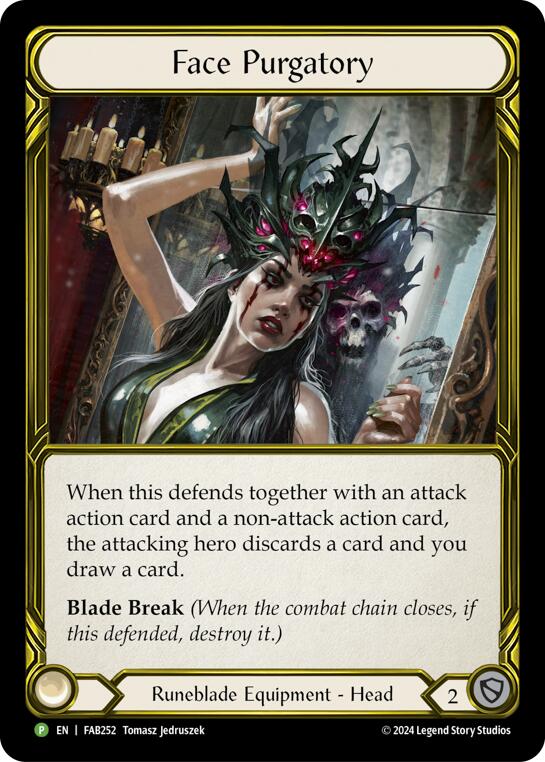 Face Purgatory (Golden) [FAB252] (Promo)  Cold Foil | I Want That Stuff Brandon