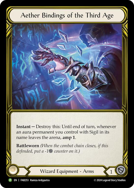 Aether Bindings of the Third Age (Golden) [FAB253] (Promo)  Cold Foil | I Want That Stuff Brandon