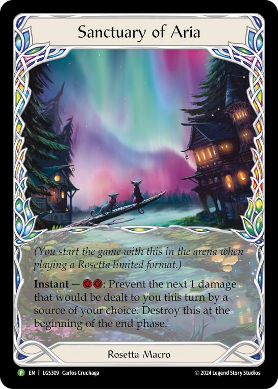 Sanctuary of Aria (Extended Art) [LGS309] (Promo)  Cold Foil | I Want That Stuff Brandon