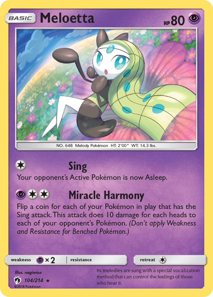 Meloetta (104/214) [Sun & Moon: Lost Thunder] | I Want That Stuff Brandon