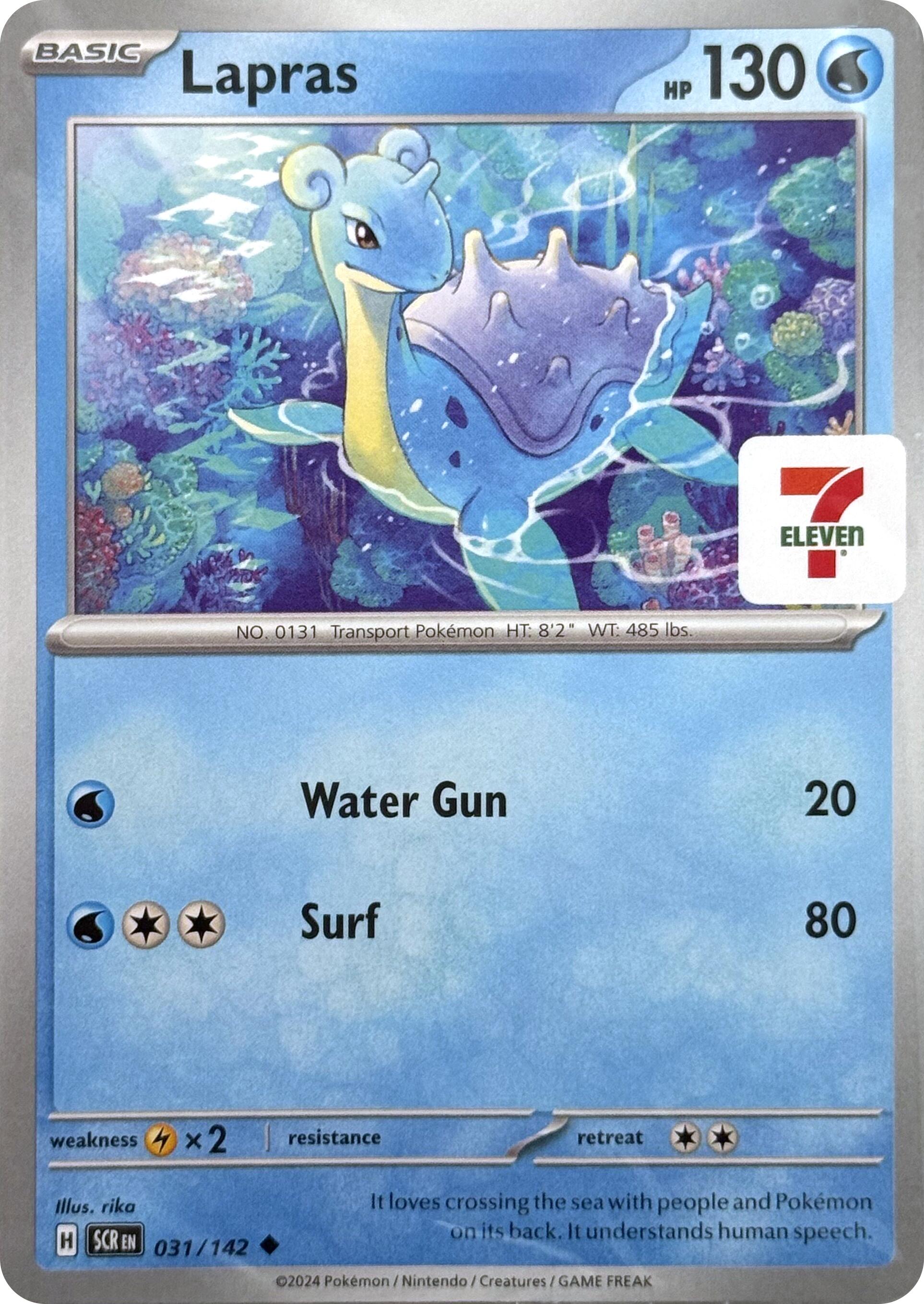 Lapras (031/142) (7-Eleven Promo) [Miscellaneous Cards] | I Want That Stuff Brandon