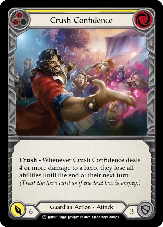 Crush Confidence (Yellow) [1hb013] (History Pack 1 Bravo Blitz Deck) | I Want That Stuff Brandon