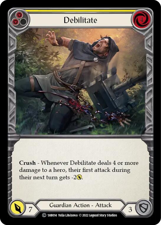 Debilitate (Yellow) [1HB014] (History Pack 1 Bravo Blitz Deck) | I Want That Stuff Brandon