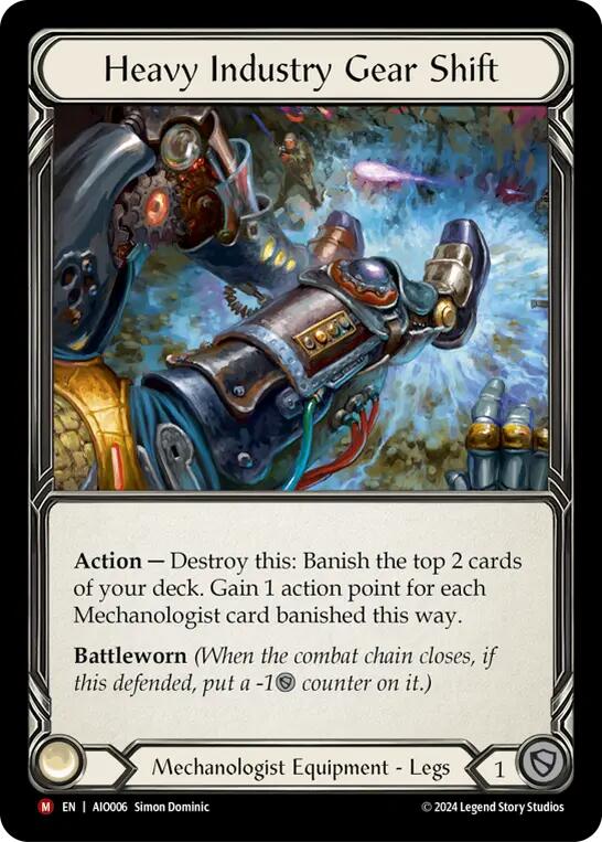 Heavy Industry Gear Shift [AIO006] (Armory Deck: Dash)  Rainbow Foil | I Want That Stuff Brandon