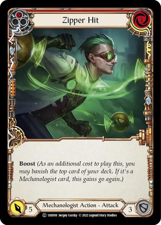 Zipper Hit (Red) [1HD016] (History Pack 1 Dash Blitz Deck) | I Want That Stuff Brandon