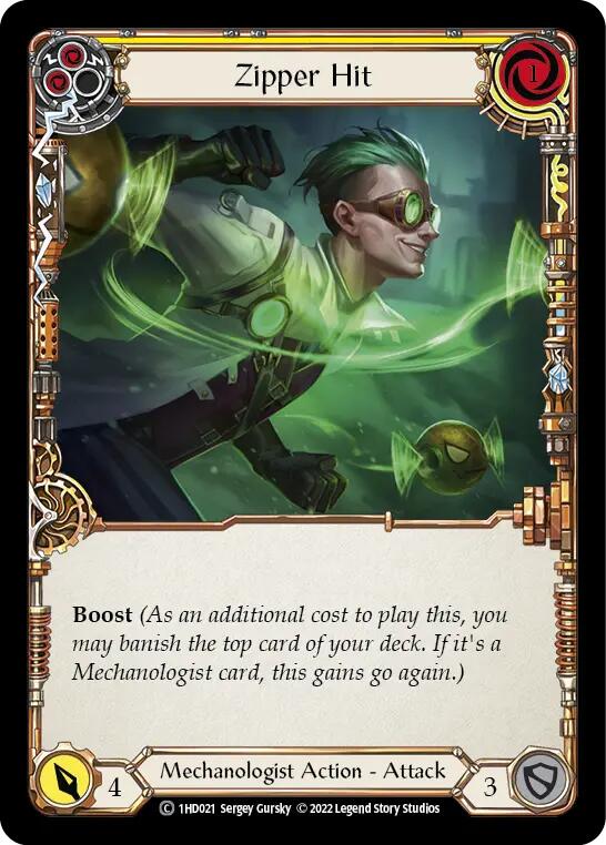 Zipper Hit (Yellow) [1HD021] (History Pack 1 Dash Blitz Deck) | I Want That Stuff Brandon