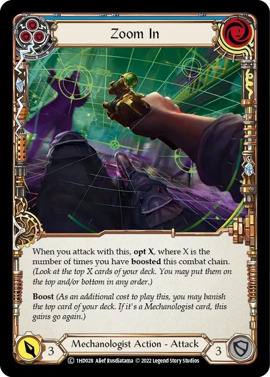 Zoom In (Blue) [1HD028] (History Pack 1 Dash Blitz Deck) | I Want That Stuff Brandon