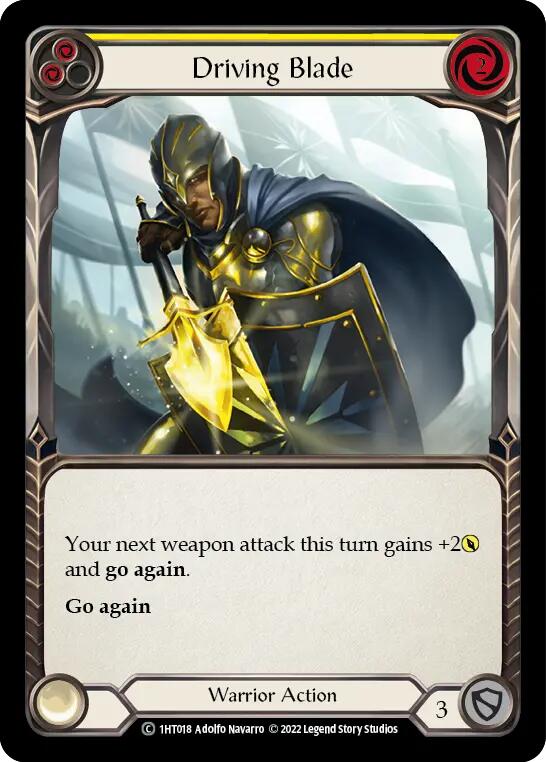 Driving Blade (Yellow) [1HT018] (History Pack 1 Dorinthea Blitz Deck) | I Want That Stuff Brandon