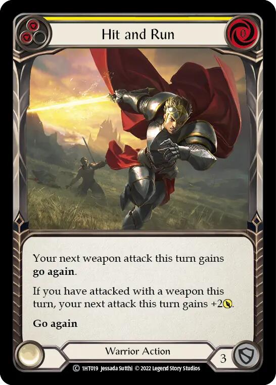 Hit and Run (Yellow) [1HT019] (History Pack 1 Dorinthea Blitz Deck) | I Want That Stuff Brandon