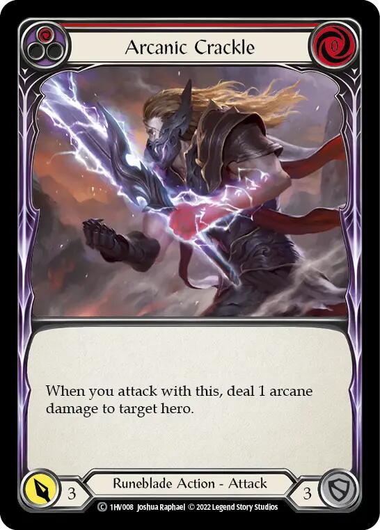 Arcanic Crackle (Red) [1HV008] (Historic Pack 1 Blitz Deck Viserai) | I Want That Stuff Brandon