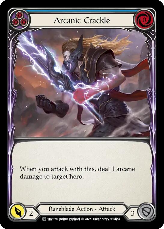 Arcanic Crackle (Blue) [1HV020] (Historic Pack 1 Blitz Deck Viserai) | I Want That Stuff Brandon