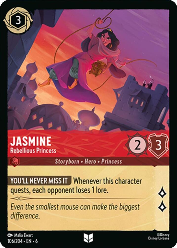Jasmine - Rebellious Princess (106/204) [Azurite Sea] | I Want That Stuff Brandon