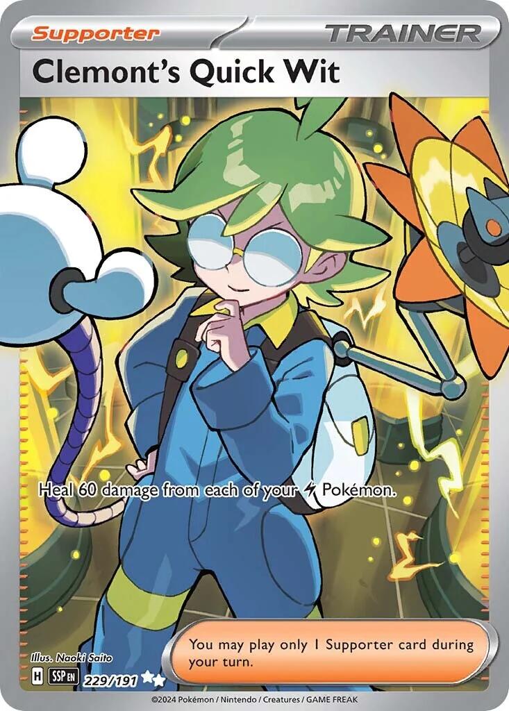 Clemont's Quick Wit (229/191) [Scarlet & Violet: Surging Sparks] | I Want That Stuff Brandon