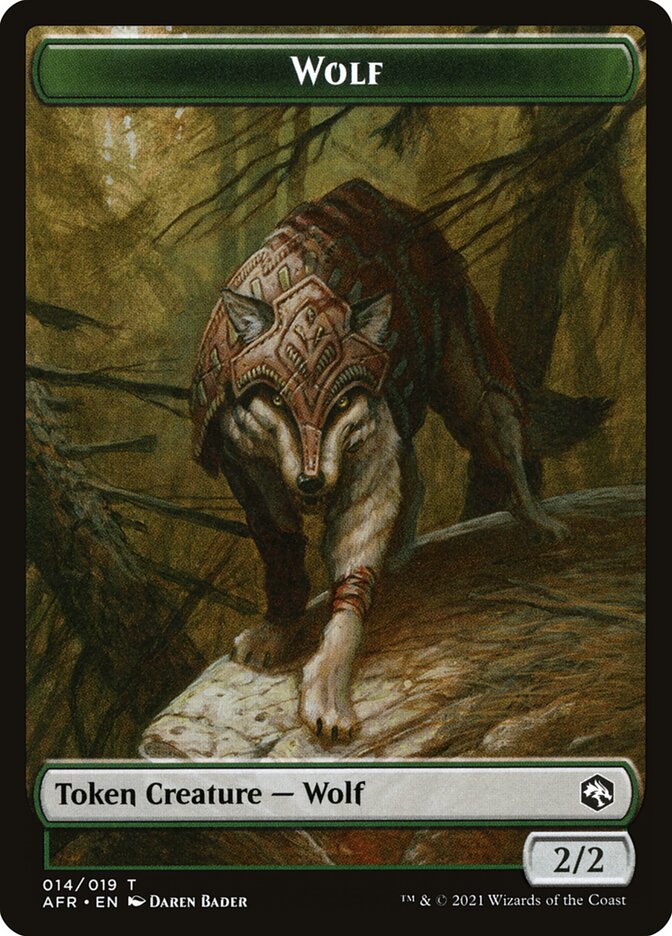 Wolf // Ellywick Tumblestrum Emblem Double-Sided Token [Dungeons & Dragons: Adventures in the Forgotten Realms Tokens] | I Want That Stuff Brandon