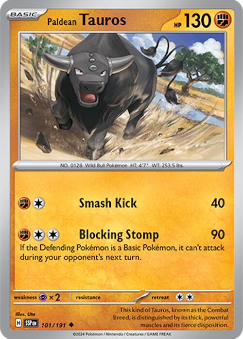 Paldean Tauros (101/191) [Scarlet & Violet: Surging Sparks] | I Want That Stuff Brandon