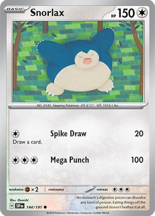 Snorlax (144/191) [Scarlet & Violet: Surging Sparks] | I Want That Stuff Brandon