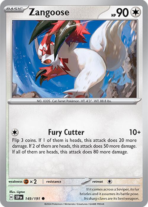 Zangoose (149/191) [Scarlet & Violet: Surging Sparks] | I Want That Stuff Brandon