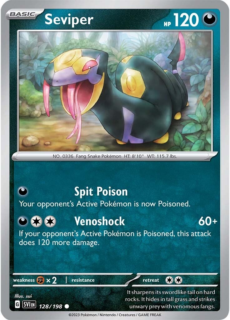 Seviper (128/198) [Scarlet & Violet: Base Set] | I Want That Stuff Brandon