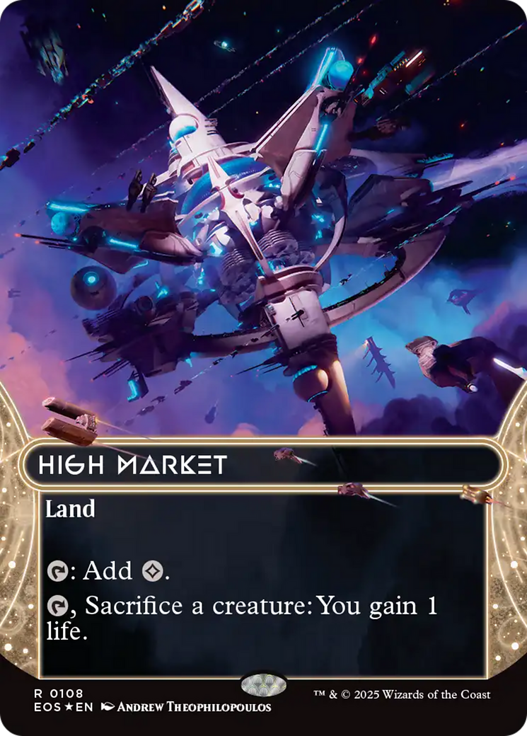 High Market (0108) (Borderless) (Galaxy Foil) [Edge of Eternities: Stellar Sights] | I Want That Stuff Brandon