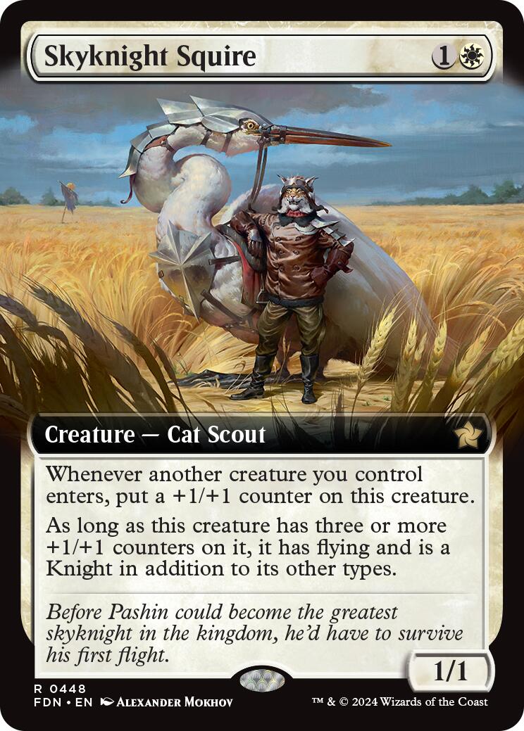 Skyknight Squire (Extended Art) [Foundations] | I Want That Stuff Brandon