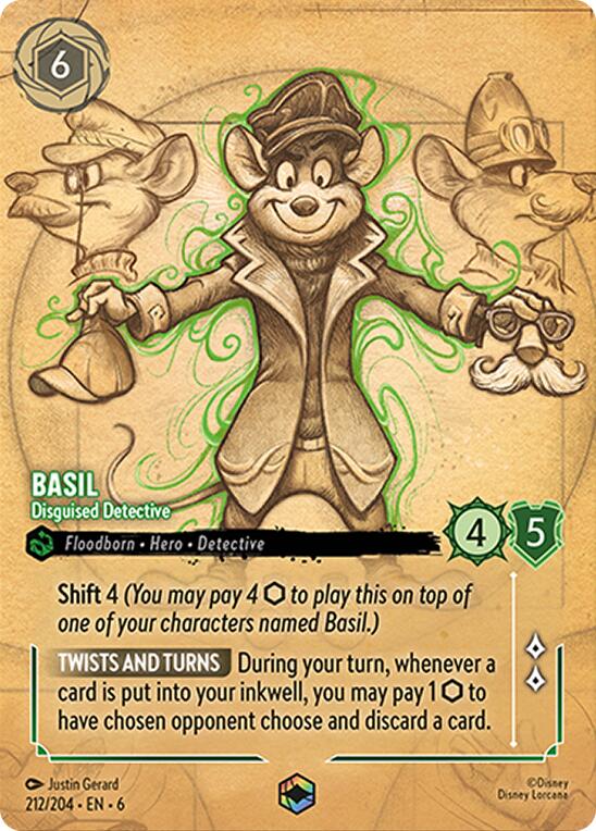 Basil - Disguised Detective (Enchanted) (212/204) [Azurite Sea] | I Want That Stuff Brandon