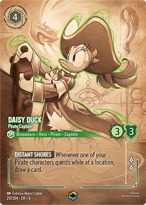 Daisy Duck - Pirate Captain (Enchanted) (211/204) [Azurite Sea] | I Want That Stuff Brandon
