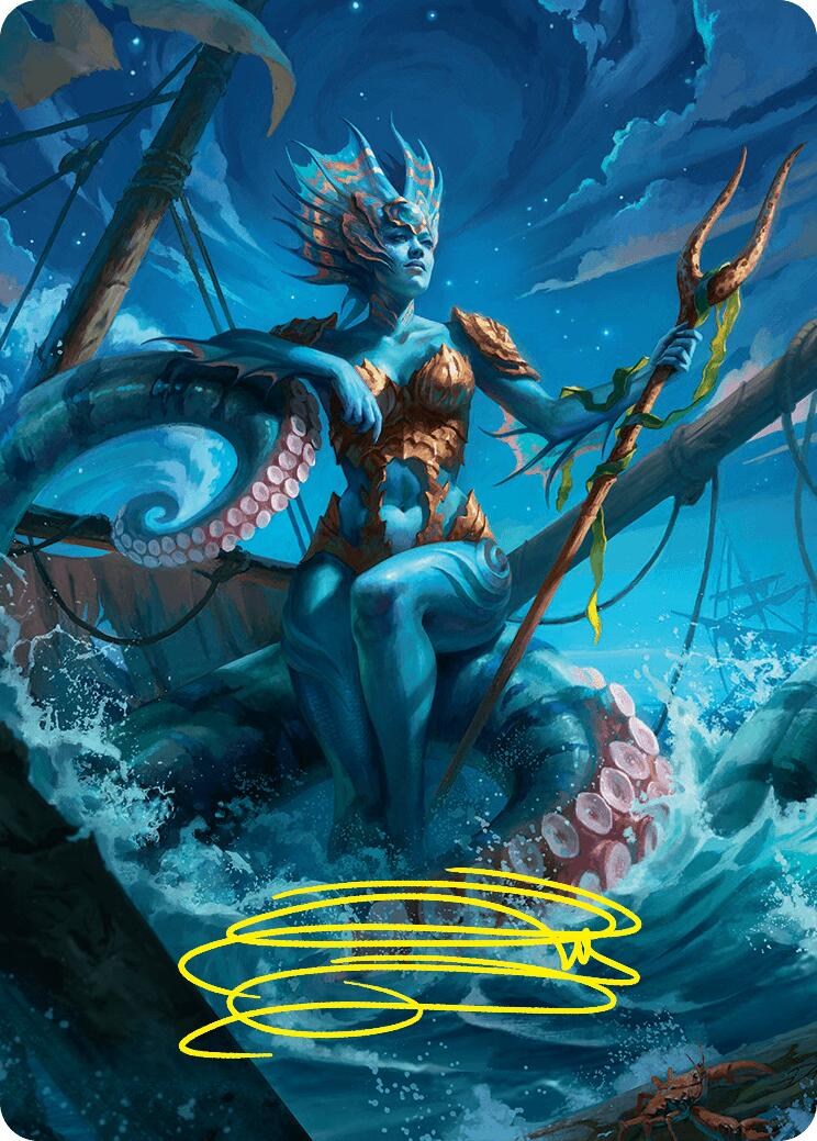 Kiora, the Rising Tide Art Card (30/54) (Gold-Stamped Signature) [Foundations Art Series] | I Want That Stuff Brandon