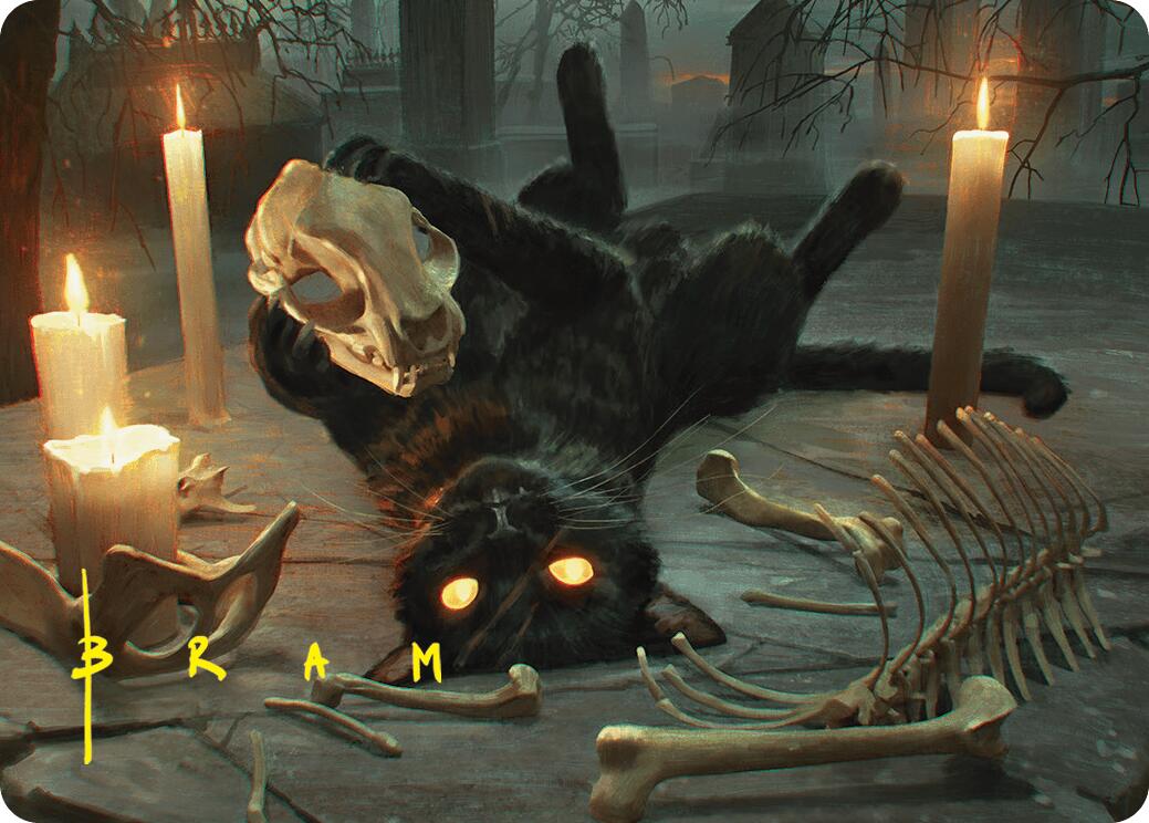 Nine-Lives Familiar Art Card (8/54) (Gold-Stamped Signature) [Foundations Art Series] | I Want That Stuff Brandon
