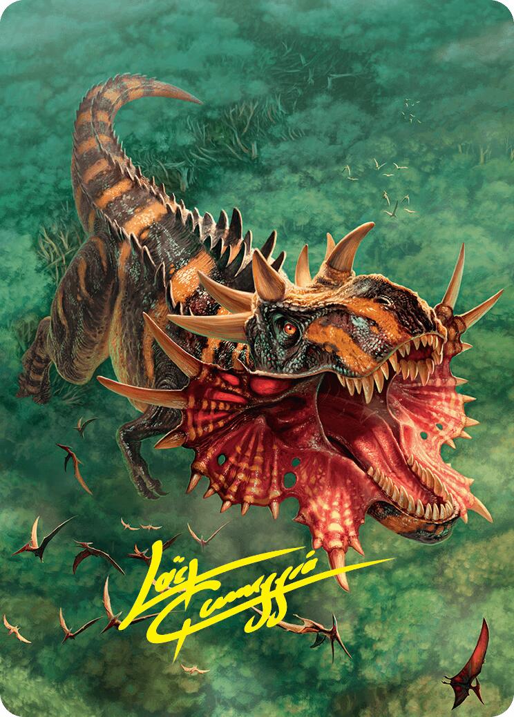 Gigantosaurus Art Card (53/54) (Gold-Stamped Signature) [Foundations Art Series] | I Want That Stuff Brandon