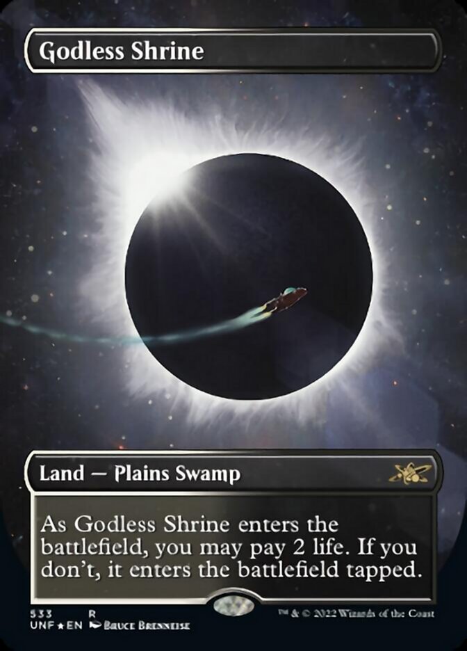 Godless Shrine (Borderless) (Galaxy Foil) [Unfinity] | I Want That Stuff Brandon