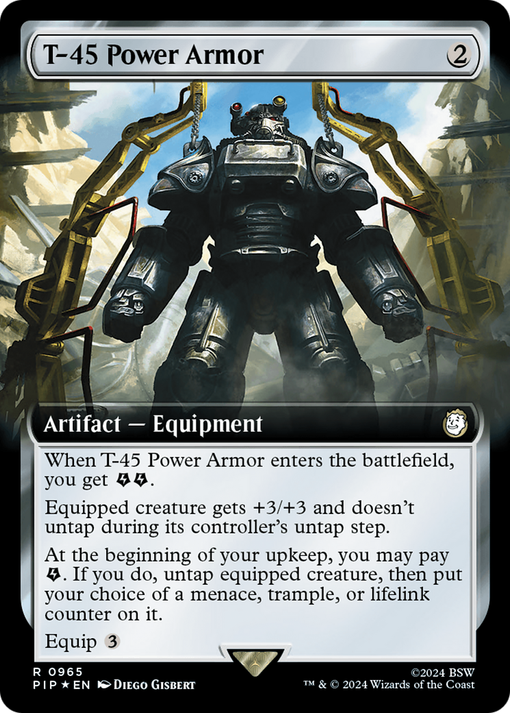 T-45 Power Armor (Extended Art) (Surge Foil) [Fallout] | I Want That Stuff Brandon