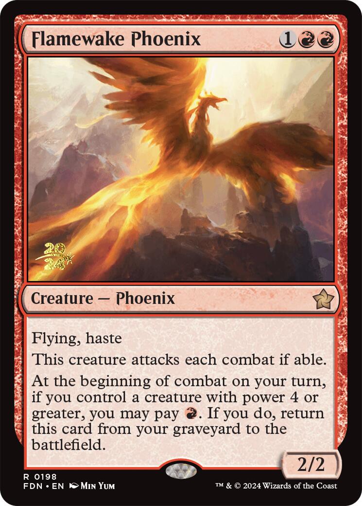 Flamewake Phoenix [Foundations Prerelease Promos] | I Want That Stuff Brandon